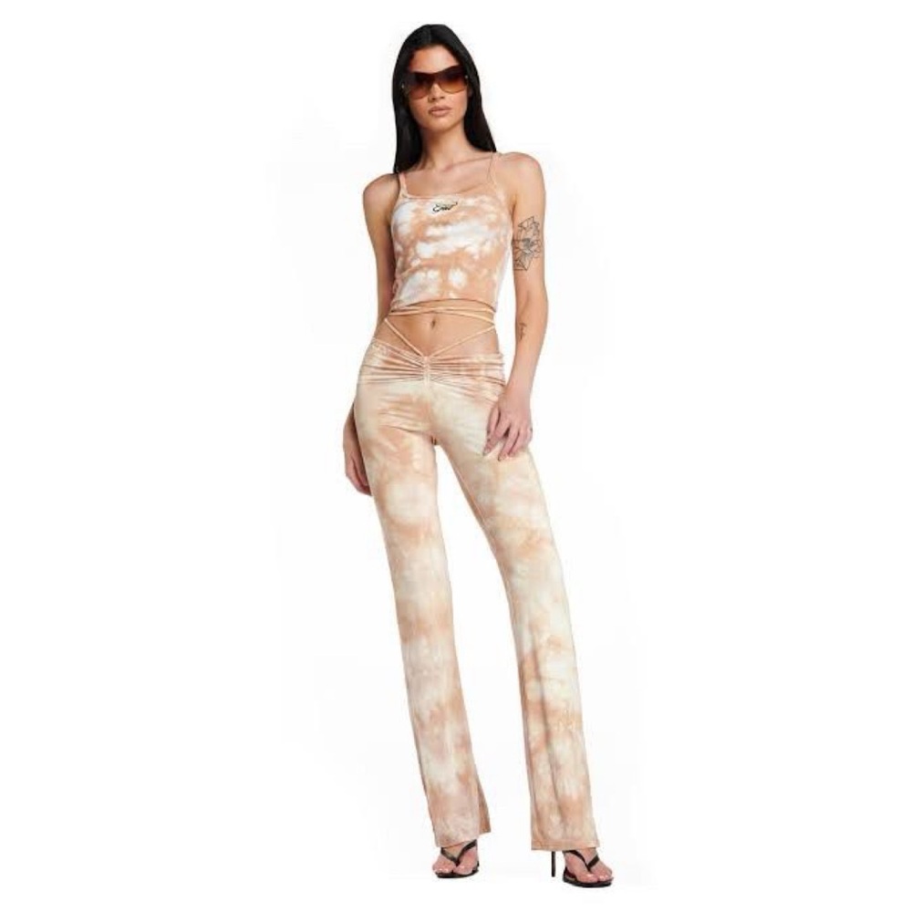 I.AM.GIA. Halo Pants Tie Dye Stretchy Straight Leg V Waist Party Festival
